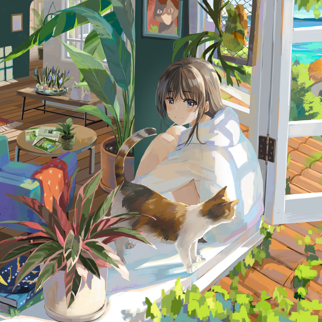 2025年　個展「彼女と猫の時間-Home-」初出